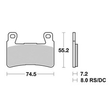 PAIR BRAKE PADS SBS 734 SP