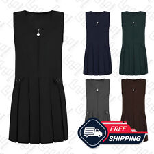 Girls 2 Button Pinafore School