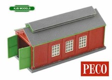 BNIB N Gauge Peco NB-5 Engine Shed Kit, brick built type