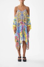 CAMILLA Sultanahmet Summer Short Drop Shoulder Strap Kaftan One Size RRP $595