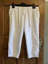 M&S Women's White Linen Blend