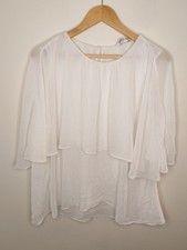 Zara White Layered Chiffon