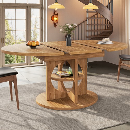 Extendable round dining table - extendable,