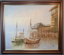 Original Oil Painting Fishing