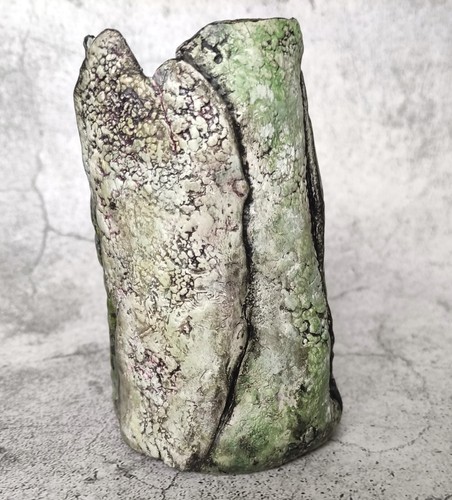 Handmade clay slab - clay, green