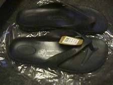 AUSSIE-SOULS-soles NEW-FLIP-FLOPS- BLACK- size 42 (9 1/2) 9.5  FLIP FLOP