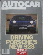 Autocar magazine 24 September 1986 featuring Porsche 928, Magnum, Nissan, Skoda