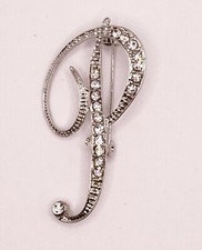 Diamante Silver Initial Letter