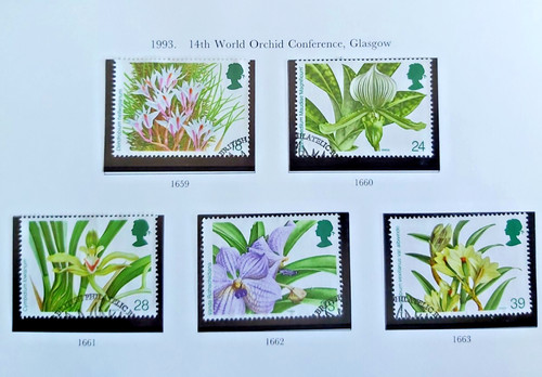 1993 orchid set stamps - 1993, arts