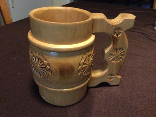 Wooden beer stein x3 - beer,