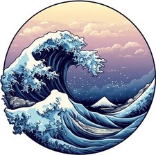 Colour Vintage Ocean Wave Wall