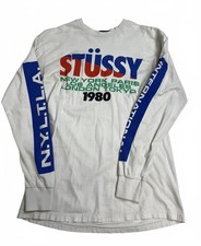 Stussy white long sleeve - white,