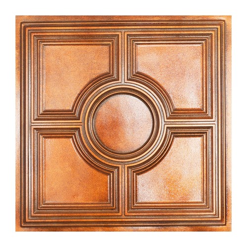 Faux painted ceiling tiles