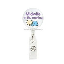 Midwife in the Making Student ID Badge Reel Card Or Key Holder - NHS Gift
