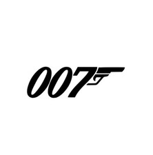 2x 007  BOND MOVIE 10cm VINYL DECAL STICKER CAR/VAN/WALL/DOOR/LAPTOP/WINDOW