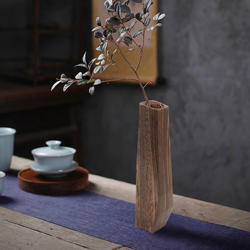Natural wood vase - natural,