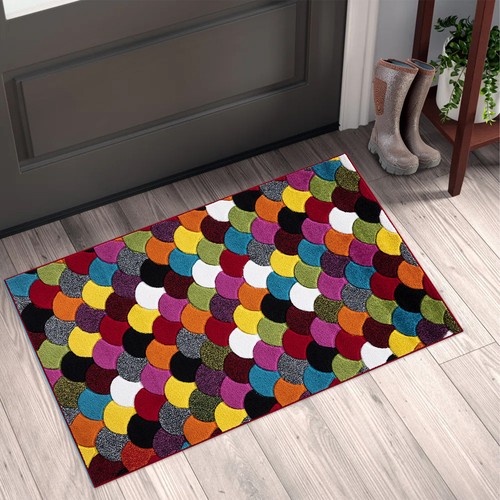 Multi colour area rug - colour,