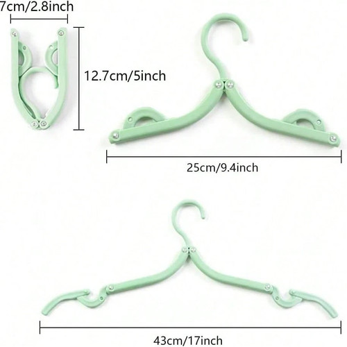 10pcs foldable travel hangers - foldable,