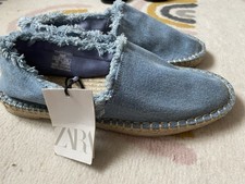 Zara Denim Frayed Espadrille
