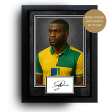 FRAMED SEBASTIEN BASSONG SIGNED ART (PERFECT FOR NORWICH CITY FANS)
