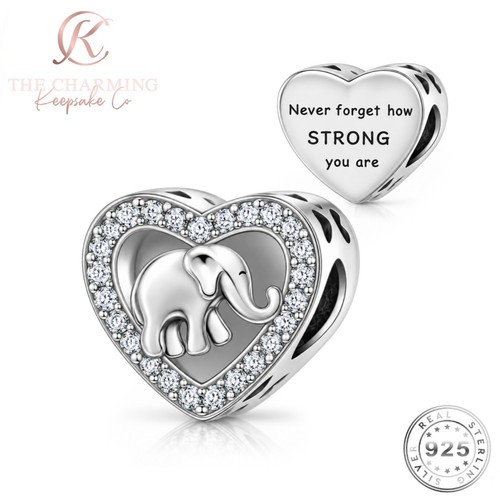 Elephant charm genuine 925 - charm,