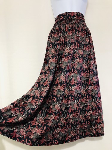 Vintage skirt cotton mid - vintage, satin