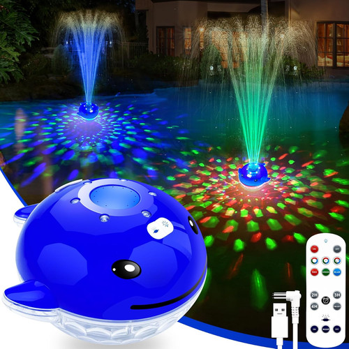 Pool fountain with remote - with,
