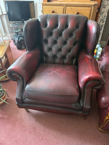 Leather armchairs set - leather,