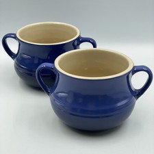 2 x Le Creuset Blue Soup Bowsl