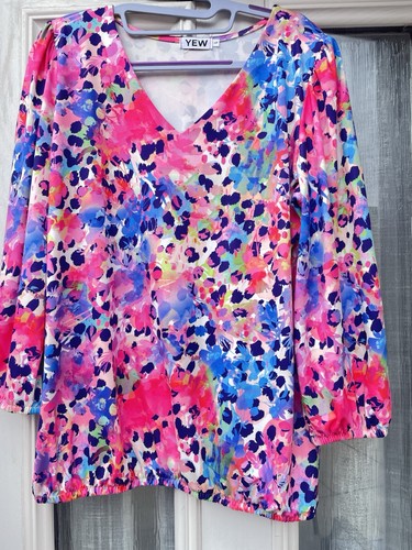 Yew multicolour floral - multicolour, v-neck
