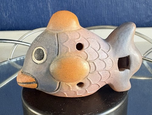 Handmade pottery fish ocarina - handmade,