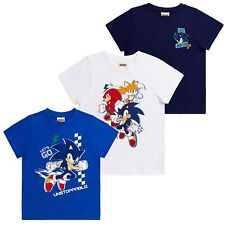 Sonic The Hedgehog Boys T-shirts Pack of 3 | 100% Cotton Multipack Tees