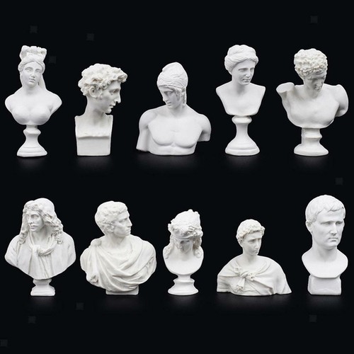 10pcs head bust sculptures - 10pcs,