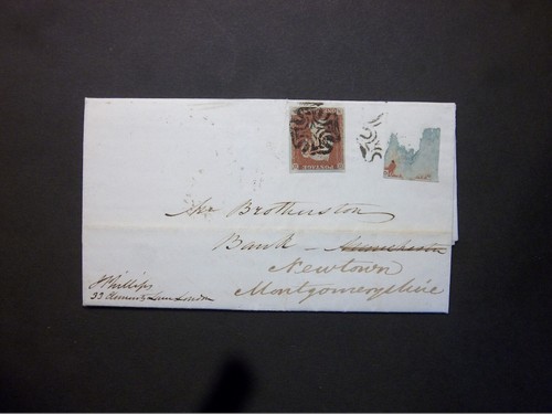 1843 red entire - gb,