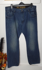 PEVIANI Mens Size 40W Blue Regular Straight Leg Denim Jeans/Trousers 
