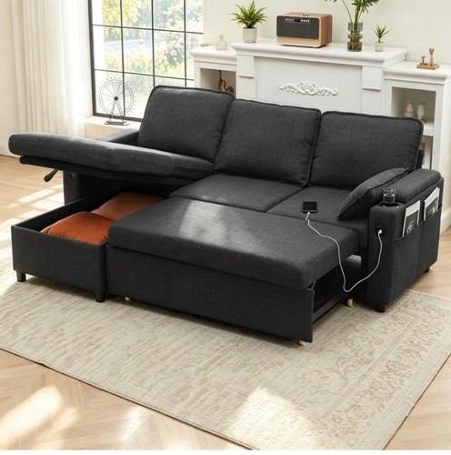 Shape corner sofa bed - l,