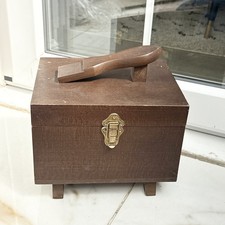  Vintage wooden shoe shine