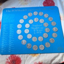 The 1970 World Cup Coin Collection Fully Complete Esso Collectible - Bobby Moore