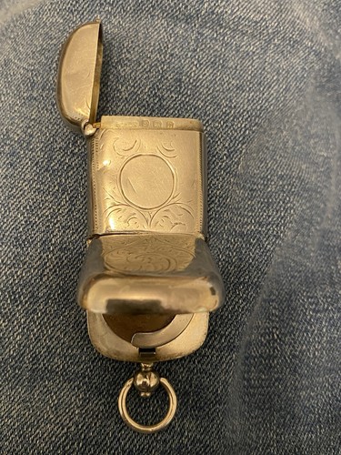 Antique sterling silver match - antique,