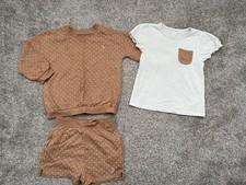 Billie Faiers Girls Brown Short And Jumper Set Age 3-4 Years