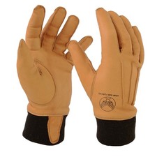 US A10 Style Leather Military Pilot Gloves - WW2 Stamped Army Air Corps - USAAF