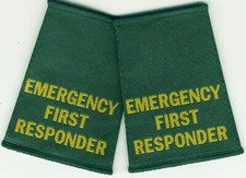 Woven Emergency First Responder Epaulette Slider Pair Green Epaulettes