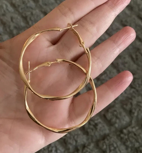 Large gold silver twist - gold, or
