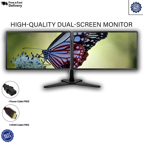 Pre owned dell dual - pre-owned, monitor