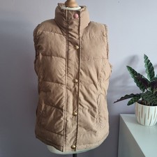 Joules Padded Gilet – Women’s Size 14, Biscuit Brown Sleeveless Bodywarmer