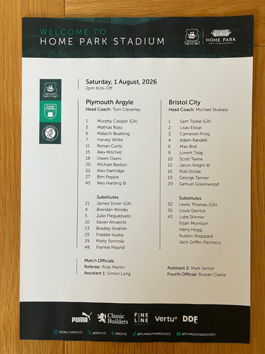 Plymouth argyle 2026 - argyle, 2026-2027