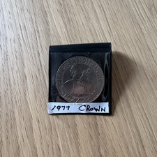 1977 silver jubilee crown coin - silver,
