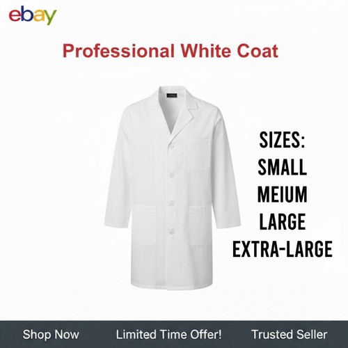 White lab coat standard unisex - white,