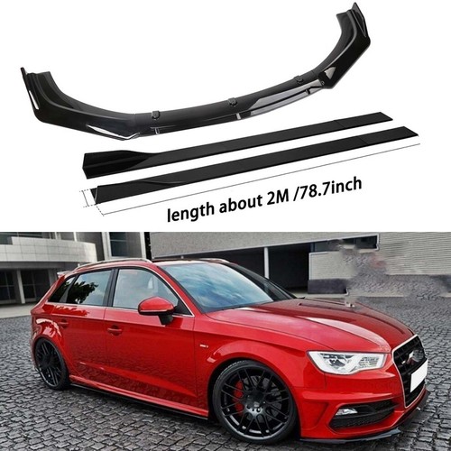 Gloss black front bumper - bumper, lip