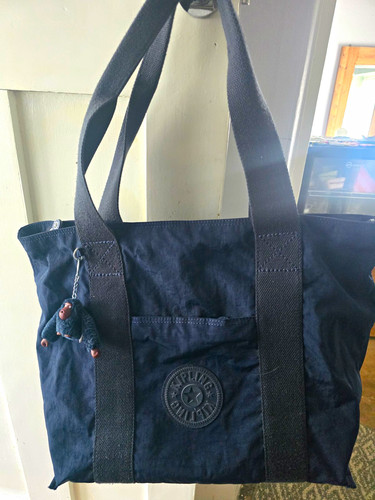Kipling navy blue nylon tote - kipling,